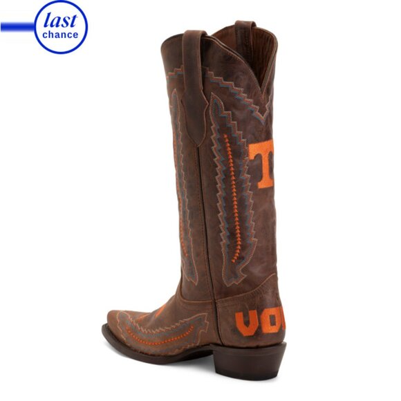 VACCARI BOOTS Mocha Made In Mexico Leather Tennessee Naomi Western Boots - Picture 2 of 2